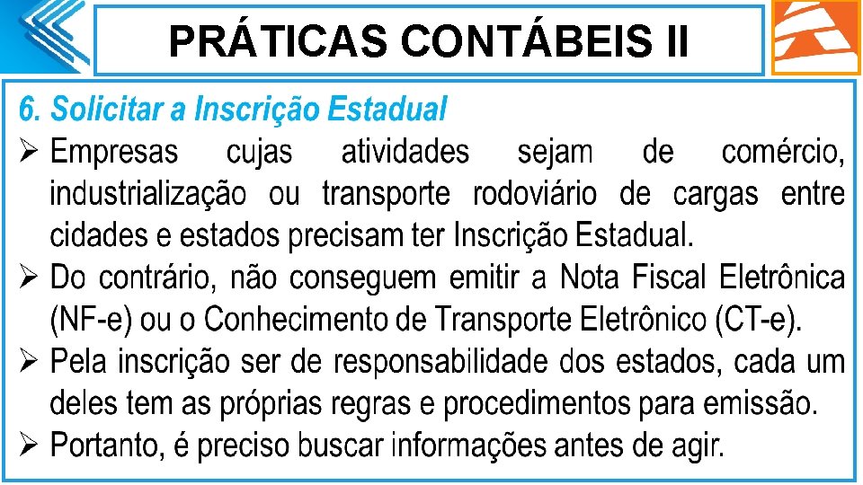 PRÁTICAS CONTÁBEIS II. 