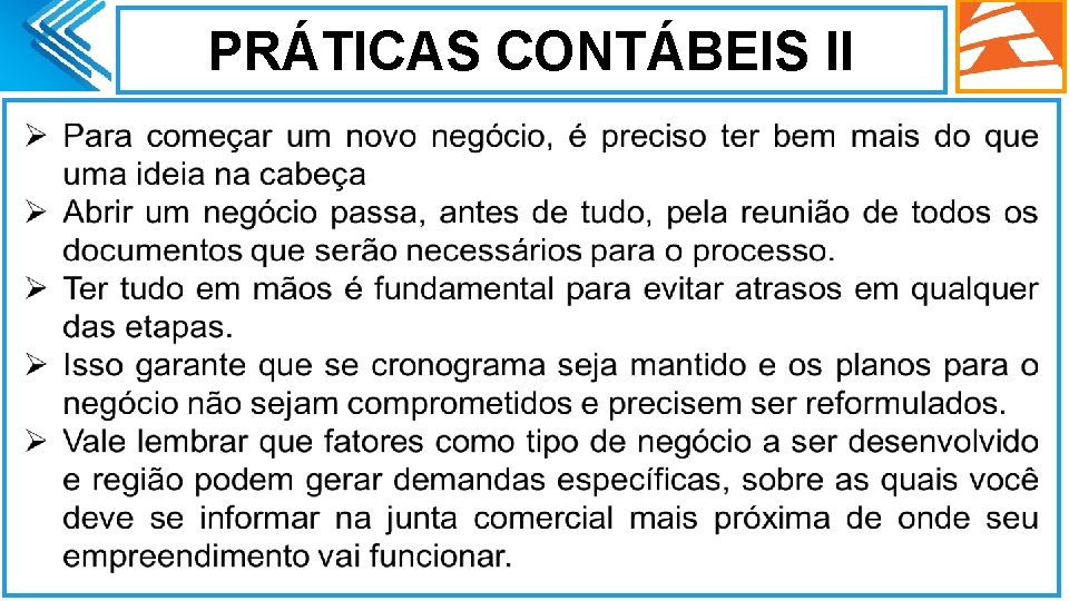 PRÁTICAS CONTÁBEIS II. 