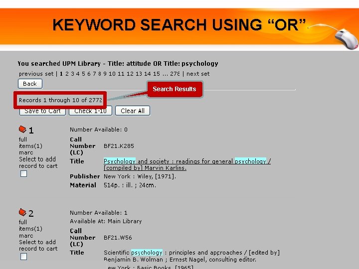 KEYWORD SEARCH USING “OR” Search Results 