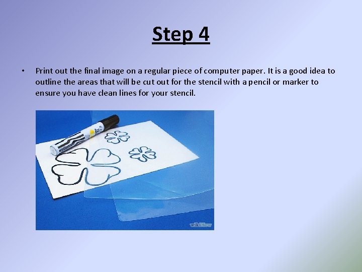 Step 4 • Print out the final image on a regular piece of computer