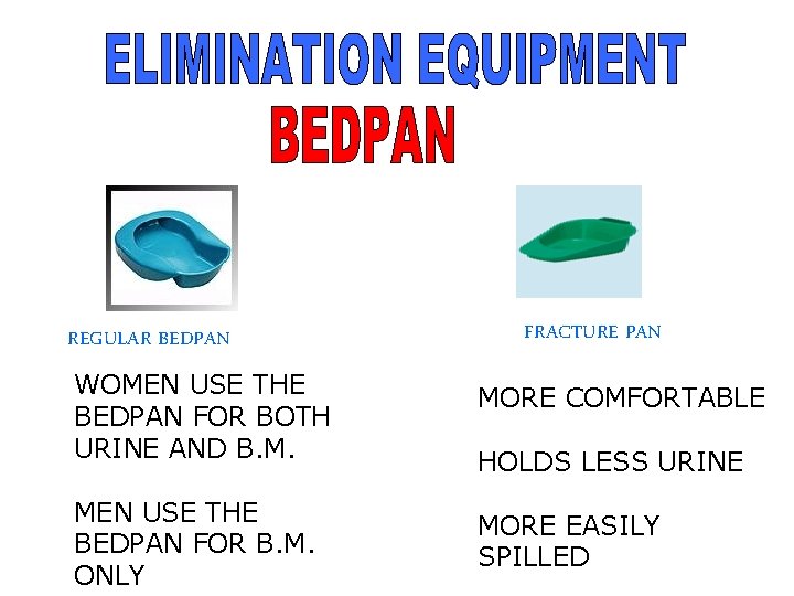 REGULAR BEDPAN FRACTURE PAN WOMEN USE THE BEDPAN FOR BOTH URINE AND B. M.