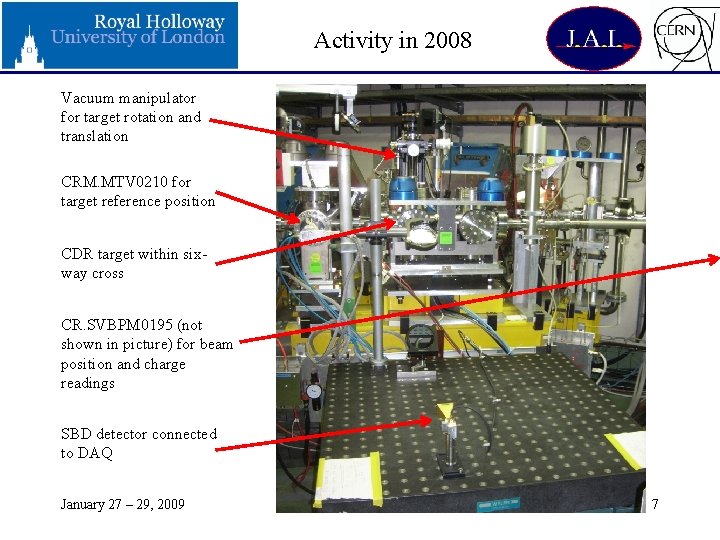 Activity in 2008 Vacuum manipulator for target rotation and translation CRM. MTV 0210 for