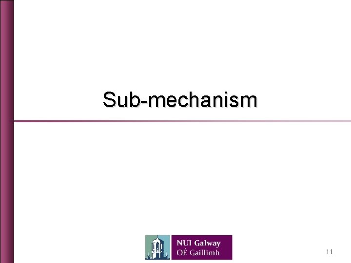 Sub-mechanism 11 