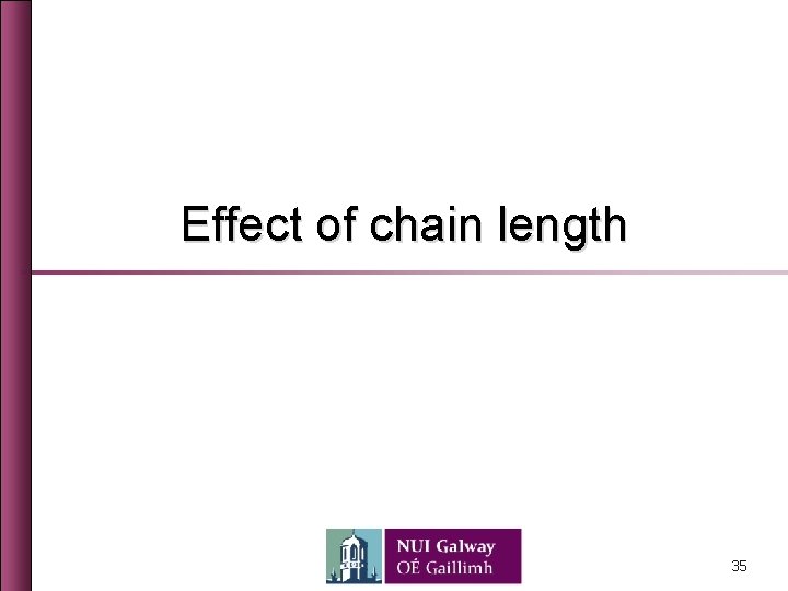 Effect of chain length 35 