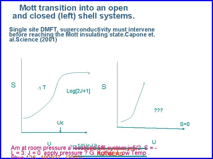 Mott transition into an open and closed (left) shell systems. Single site DMFT, superconductivity