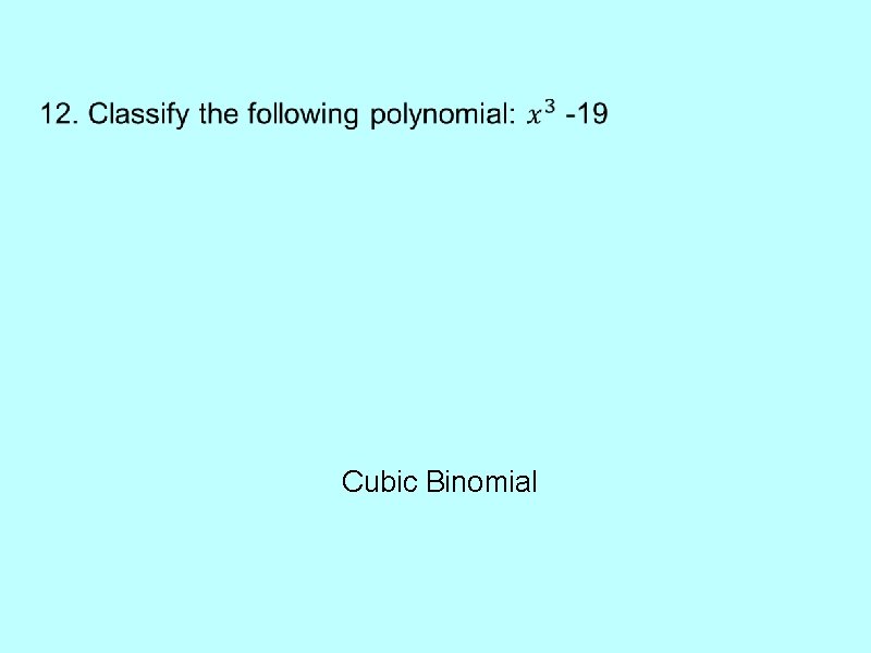 Cubic Binomial 