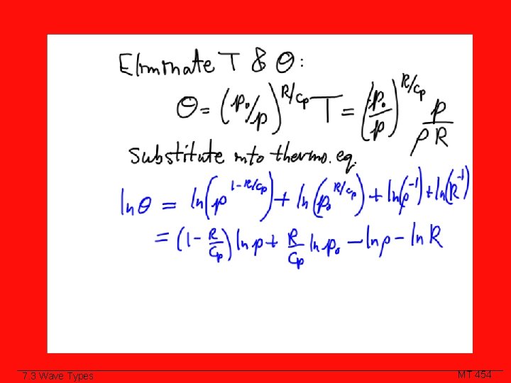 Class Slide 7. 3 Wave Types MT 454 