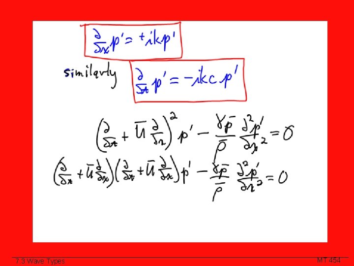 Class Slide 7. 3 Wave Types MT 454 