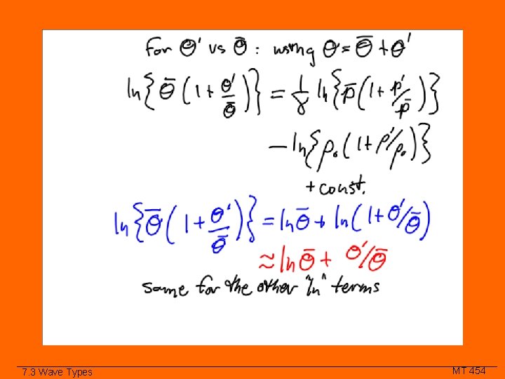 Class Slide 7. 3 Wave Types MT 454 