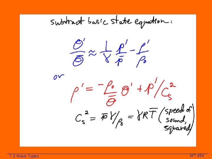 Class Slide 7. 3 Wave Types MT 454 