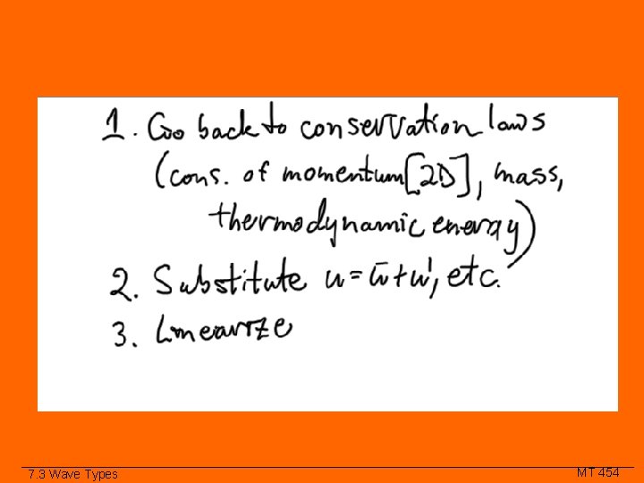 Class Slide 7. 3 Wave Types MT 454 