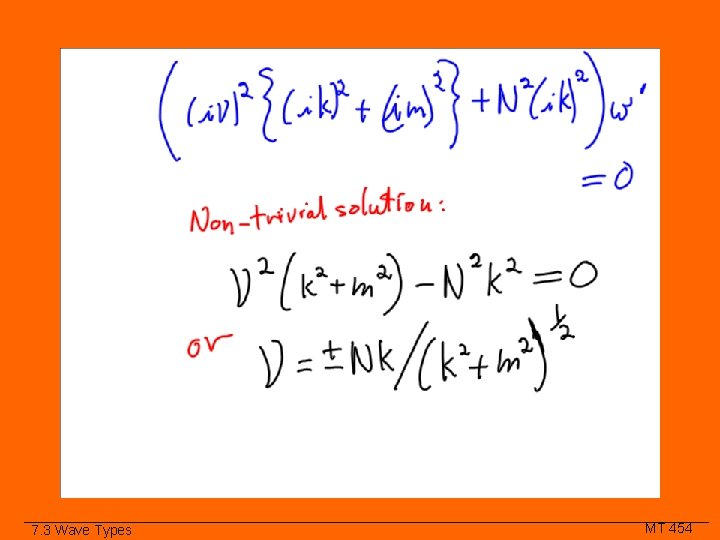 Class Slide 7. 3 Wave Types MT 454 