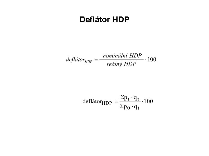 Deflátor HDP 