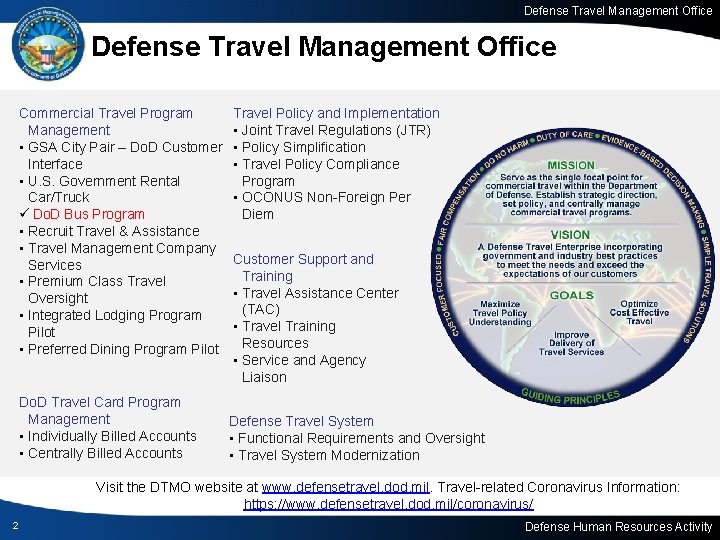 Defense Travel Management Office Commercial Travel Program Management • GSA City Pair – Do.