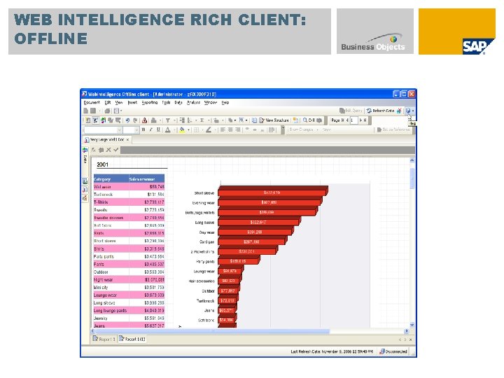 WEB INTELLIGENCE RICH CLIENT: OFFLINE Workflows • New UI for browsing, opening and navigating