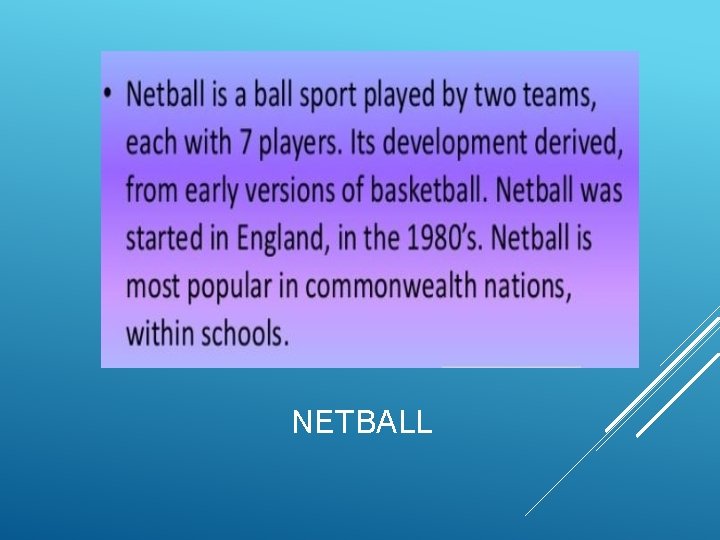 NETBALL 