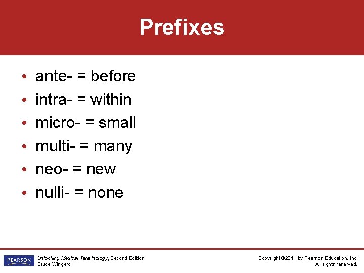 Prefixes • • • ante- = before intra- = within micro- = small multi-