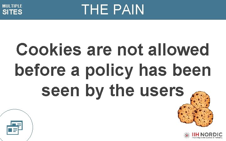 MULTIPLE SITES THE PAIN Cookies are not allowed before a policy has been seen