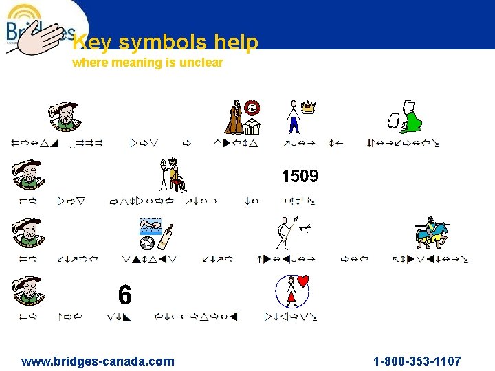 Key symbols help where meaning is unclear www. bridges-canada. com 1 -800 -353 -1107