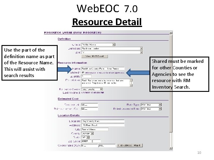 Web. EOC 7. 0 Resource Detail Use the part of the definition name as