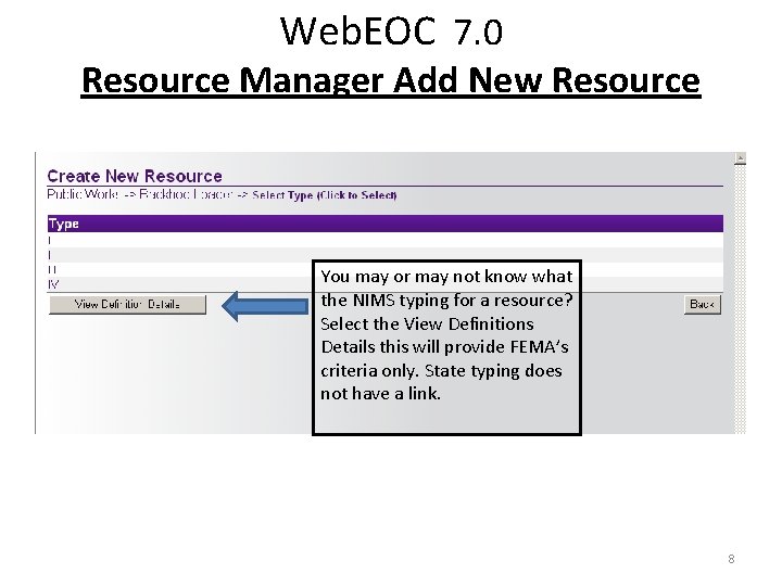 Web. EOC 7. 0 Resource Manager Add New Resource You may or may not