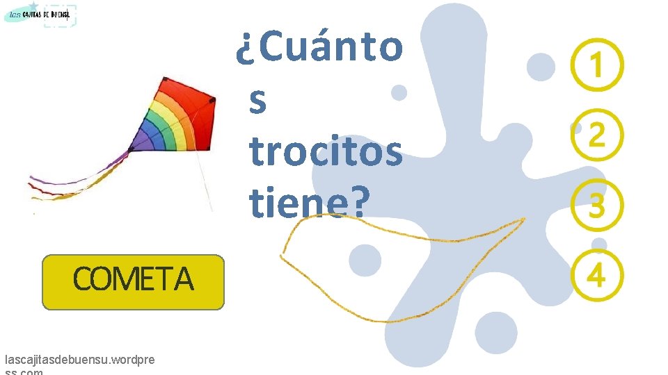 ¿Cuánto s trocitos tiene? COMETA lascajitasdebuensu. wordpre 