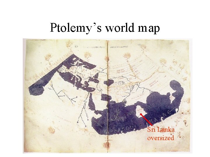 Ptolemy’s world map Sri Lanka oversized  Ptolemy’s world map Sri Lanka oversized