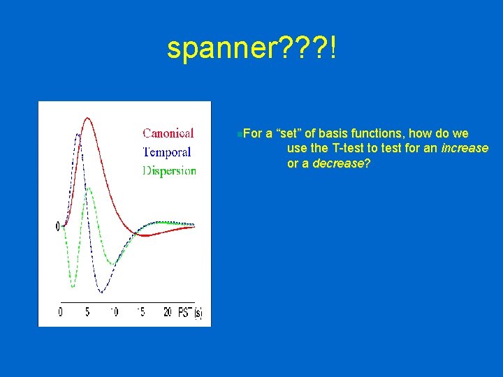 spanner? ? ? ! n. For a “set” of basis functions, how do we