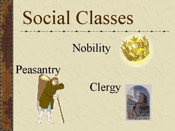 Social Classes Nobility Peasantry Clergy 