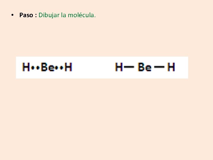 • Paso : Dibujar la molécula. 