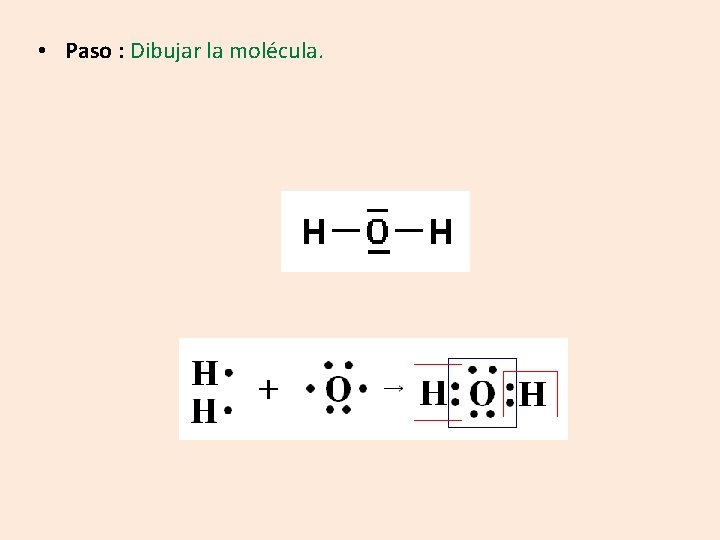  • Paso : Dibujar la molécula. 