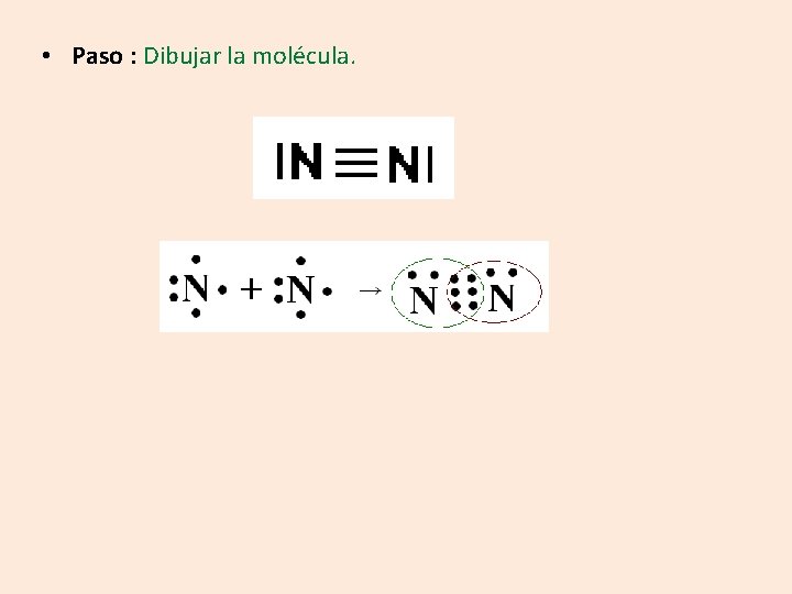  • Paso : Dibujar la molécula. 