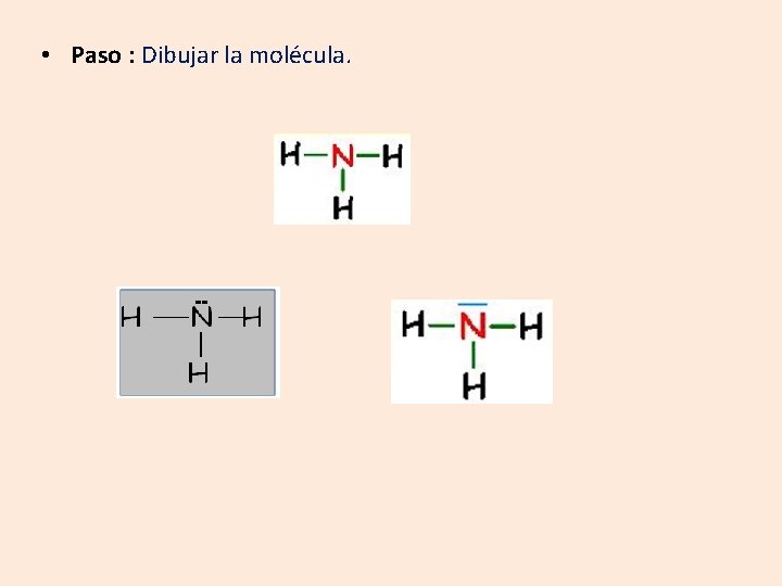  • Paso : Dibujar la molécula. 