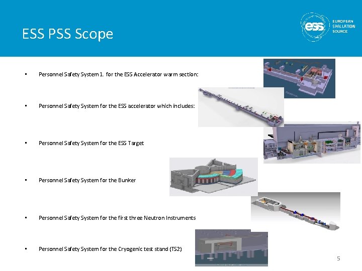 ESS PSS Scope • Personnel Safety System 1. for the ESS Accelerator warm section: