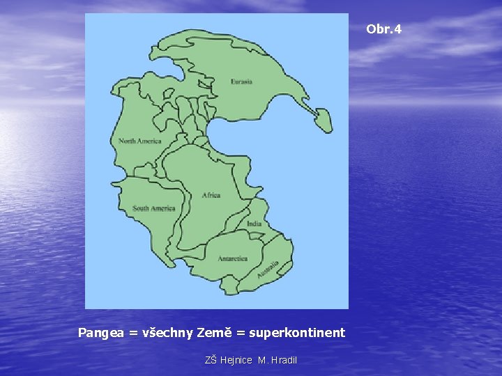 Obr. 4 Pangea = všechny Země = superkontinent ZŠ Hejnice M. Hradil 