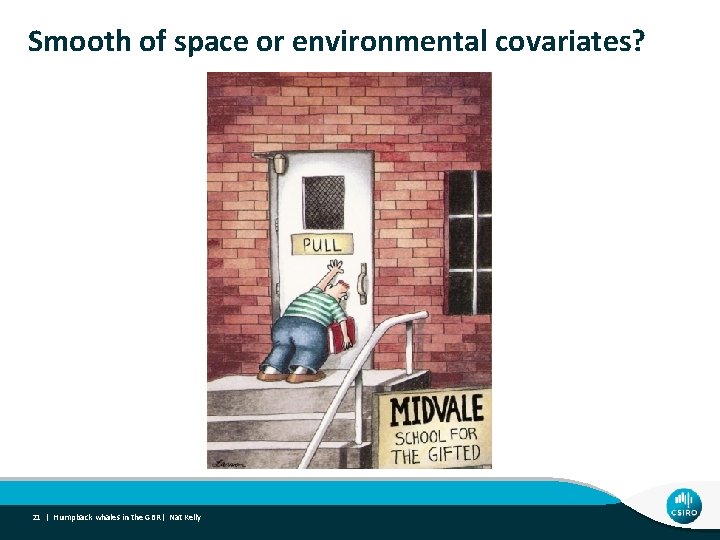 Smooth of space or environmental covariates? 21 | Humpback whales in the GBR| Nat