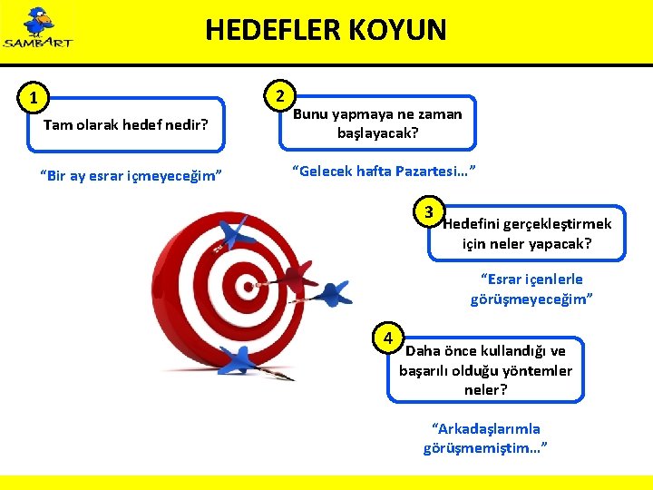 HEDEFLER KOYUN 2 1 Tam olarak hedef nedir? Bunu yapmaya ne zaman başlayacak? “Bir