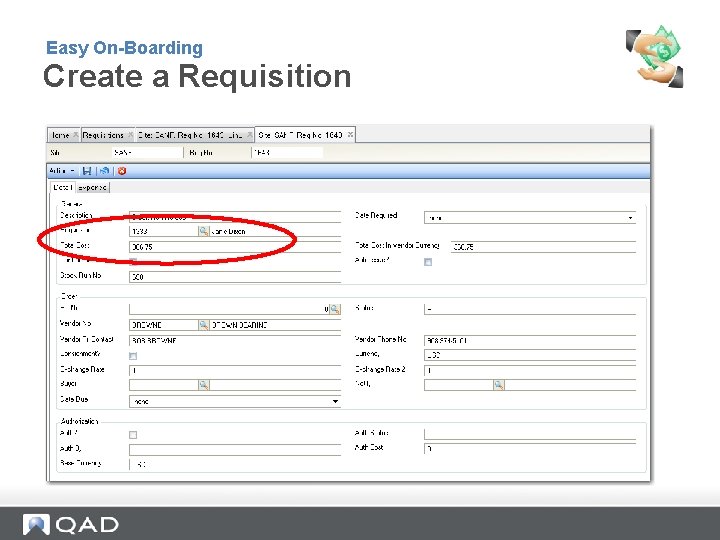 Easy On-Boarding Create a Requisition 