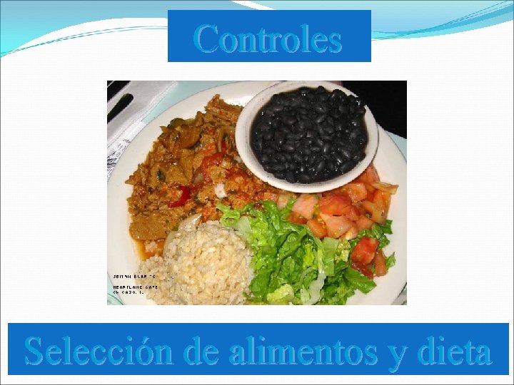 Controles Selección de alimentos y dieta Controles Selección de alimentos y dieta