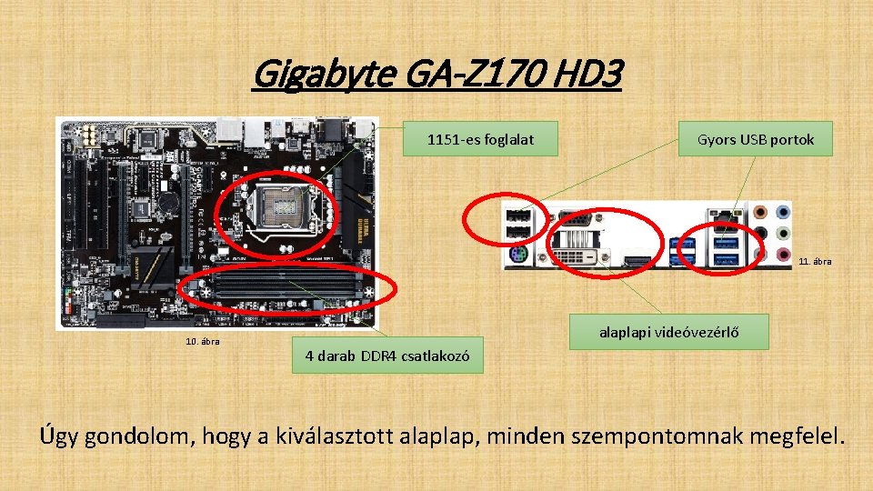 Gigabyte GA-Z 170 HD 3 1151 -es foglalat Gyors USB portok 11. ábra 10.