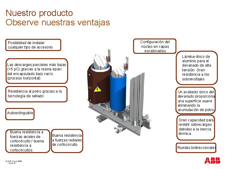 Nuestro producto Observe nuestras ventajas Posibilidad de instalar cualquier tipo de accesorio Las descargas