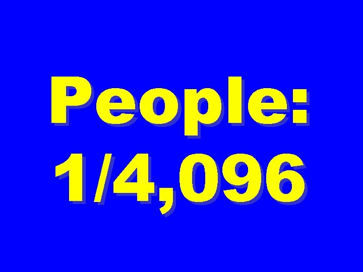 People: 1/4, 096 