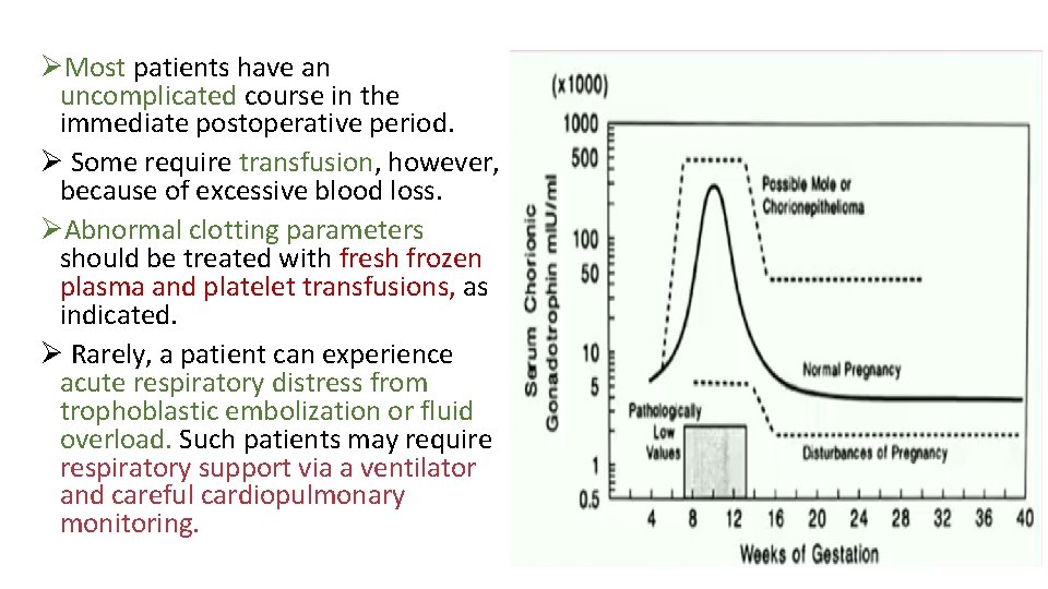 ØMost patients have an uncomplicated course in the immediate postoperative period. Ø Some require