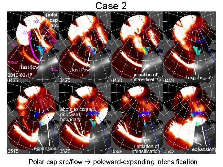 Case 2 Polar cap arc/flow poleward-expanding intensification 
