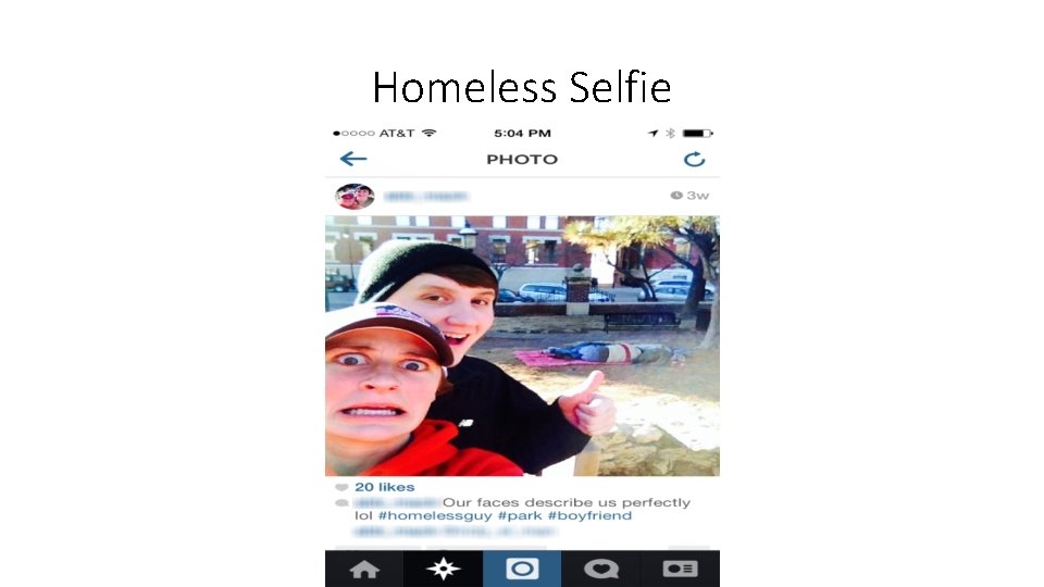 Homeless Selfie 