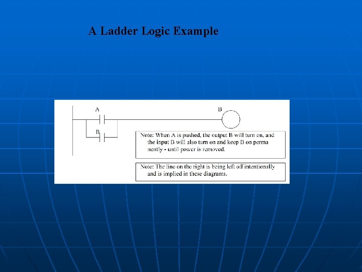 A Ladder Logic Example A Ladder Logic Example