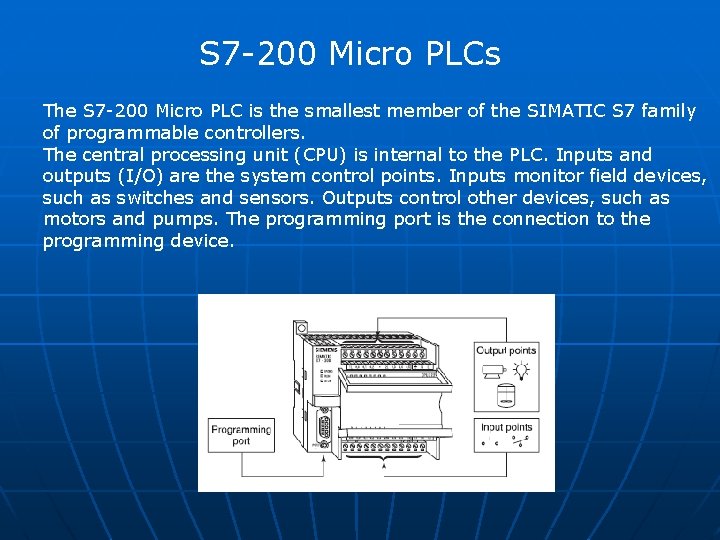 S 7 -200 Micro PLCs The S 7 -200 Micro PLC is the smallest S 7 -200 Micro PLCs The S 7 -200 Micro PLC is the smallest