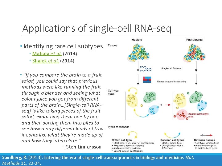 Applications of single-cell RNA-seq • Identifying rare cell subtypes ◦ Mahata et al. (2014)