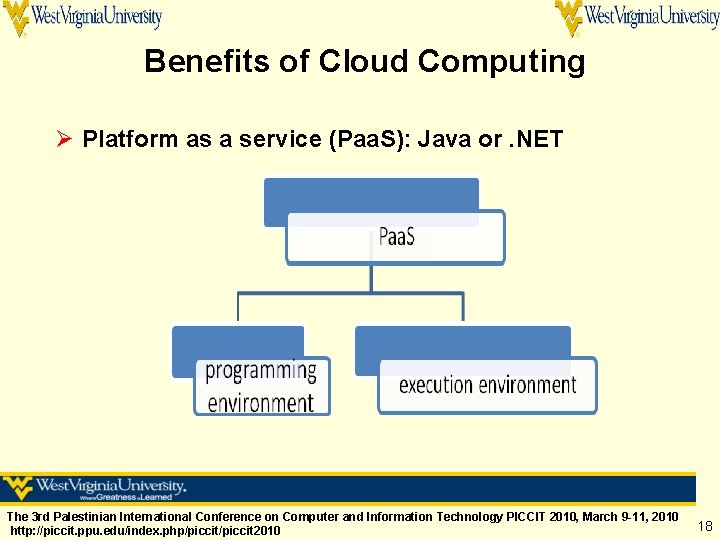 Benefits of Cloud Computing Ø Platform as a service (Paa. S): Java or. NET