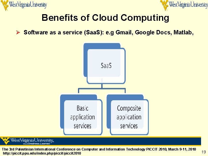 Benefits of Cloud Computing Ø Software as a service (Saa. S): e. g Gmail,